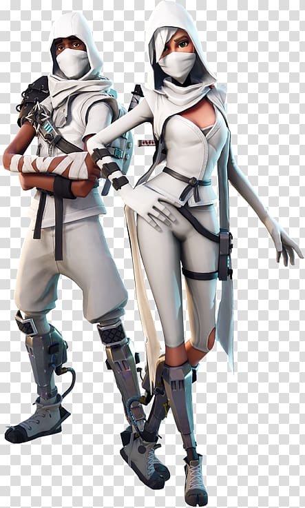 two person wearing white ninja costume, Fortnite Battle Royale PlayerUnknown\'s Battlegrounds PlayStation 4 Battle royale game, Ninja transparent background PNG clipart