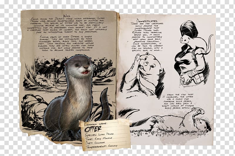 ARK: Survival Evolved Lutra PlayStation 4 YouTube Tame animal, otter transparent background PNG clipart