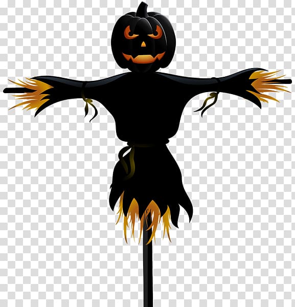 Scarecrow Halloween , Creative Halloween pumpkin scarecrow transparent background PNG clipart