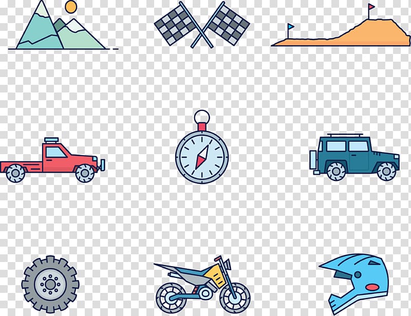Motorcycle racing Euclidean Icon, Car and motorcycle race transparent background PNG clipart