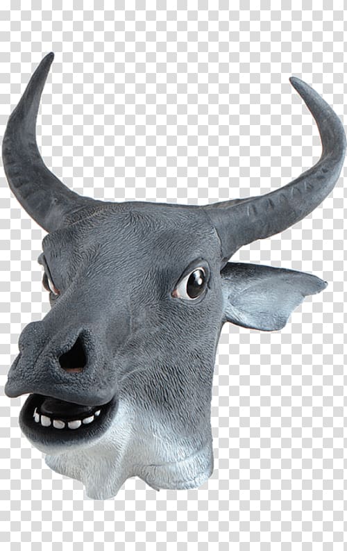 Cattle Costume party Mask Halloween costume, cow face transparent background PNG clipart