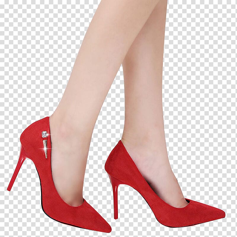High-heeled footwear Shoe Sandal, Red Shoes transparent background PNG clipart