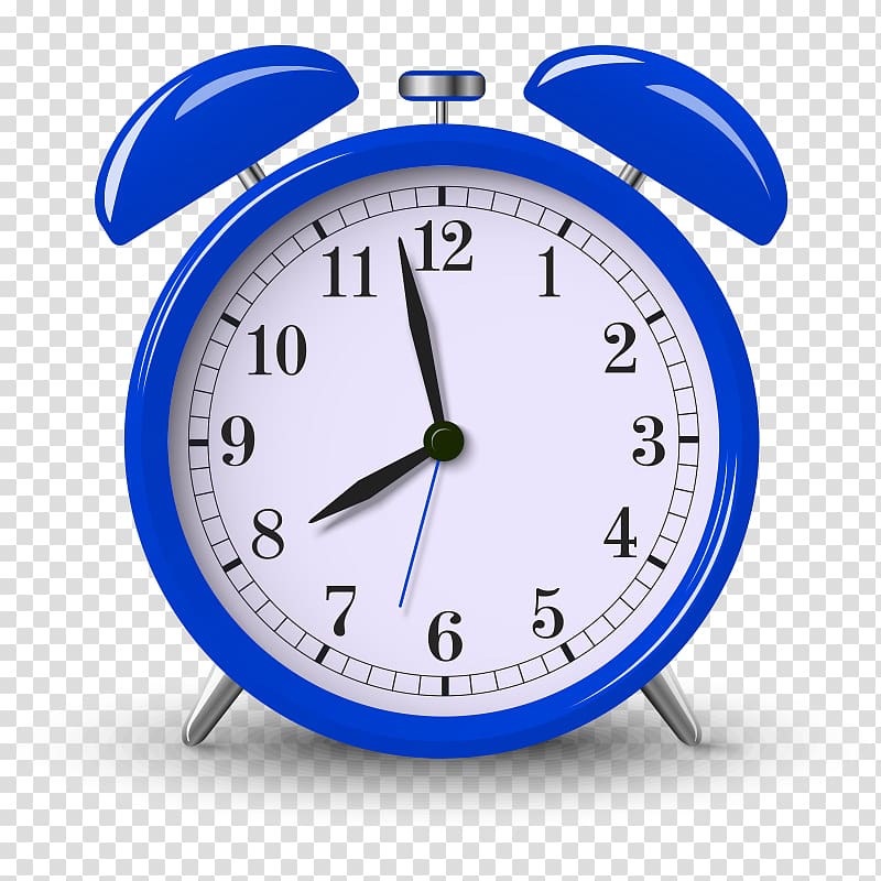 Alarm clock Digital clock, Blue alarm clock decoration pattern transparent background PNG clipart