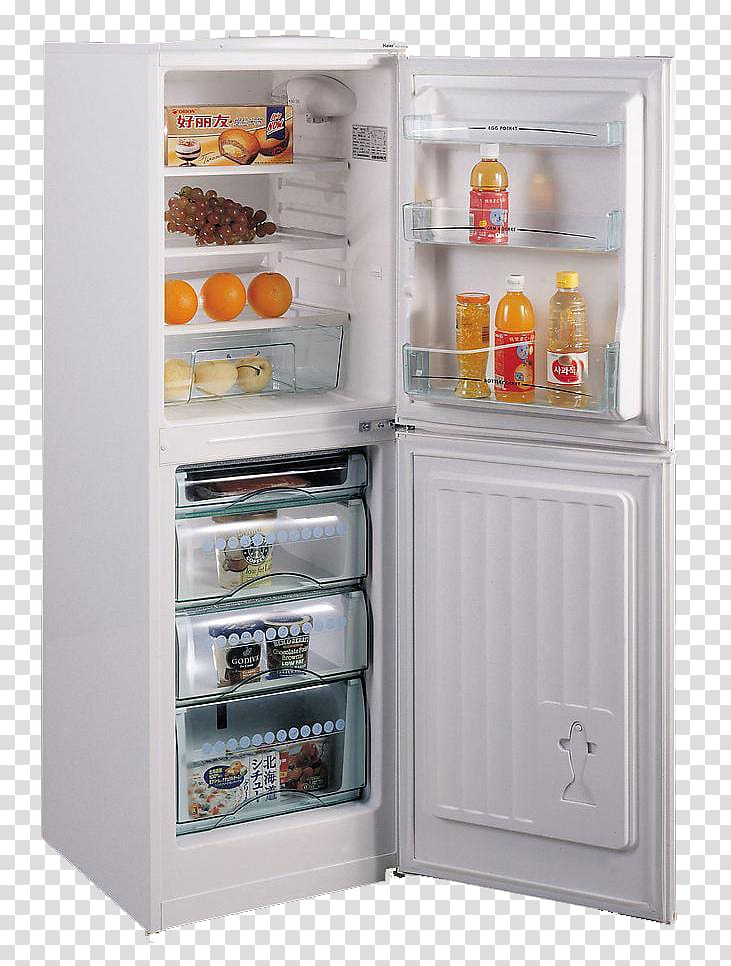 Refrigerator Kitchen Home appliance Refrigeration Polyurethane, refrigerator transparent background PNG clipart