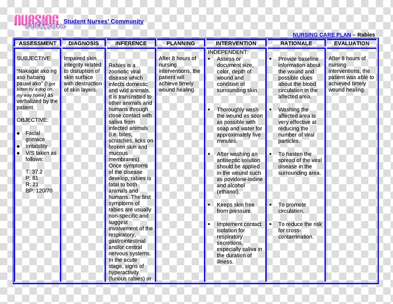 Nursing Interventions Classification Nursing care plan Nursing diagnosis NANDA, Wound transparent background PNG clipart