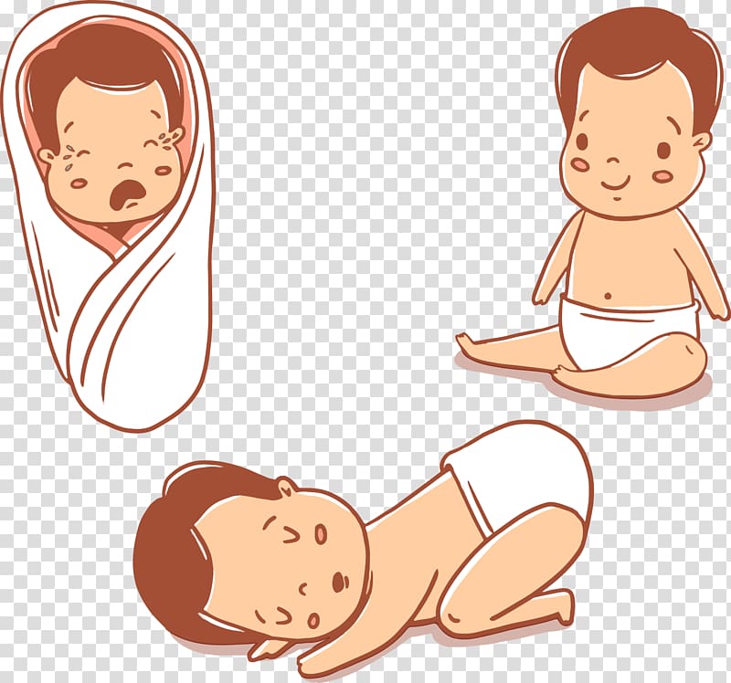 Diaper Infant Child Cartoon, hand-drawn cartoon baby transparent background PNG clipart