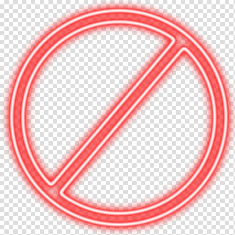 stop neon signage, Prohibition Sign transparent background PNG clipart
