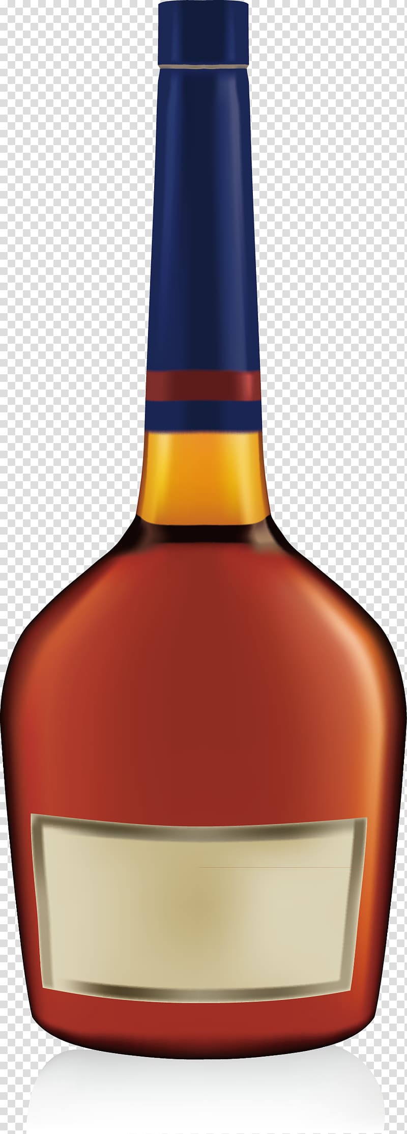 Whisky Brandy Cognac Wine Bottle, Blue classic bottle transparent background PNG clipart