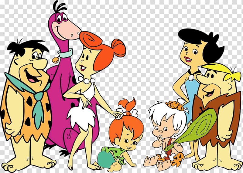 The Flintstone character illustration, The Flintstones and Rubbles transparent background PNG clipart