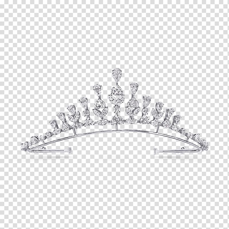 silver-colored clear gemstone tiara, Tiara Graff Diamonds Jewellery Crown, tiara transparent background PNG clipart