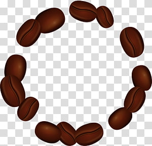 Coffee bean Tea Cafe, Hand-painted coffee beans transparent background PNG clipart thumbnail