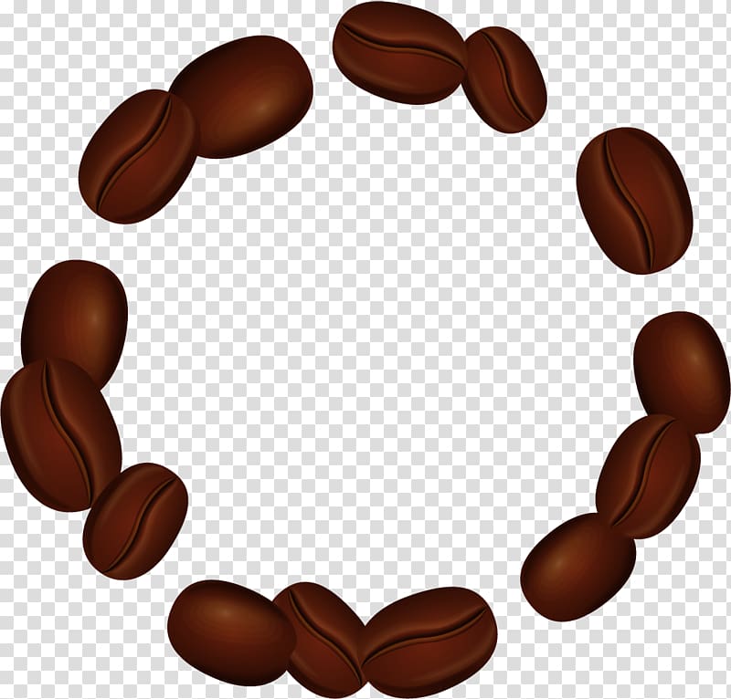 Coffee bean Tea Cafe, Hand-painted coffee beans transparent background PNG clipart