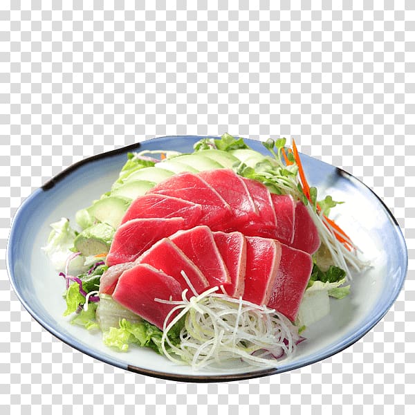 Sashimi Tataki Carpaccio Asian cuisine Japanese Cuisine, tuna transparent background PNG clipart