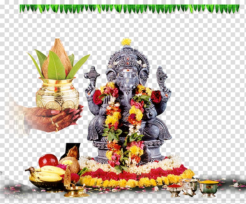 Ganesha figurine, Ganesha Engagement Telugu Greeting Deity, Sri Ganesh transparent background PNG clipart
