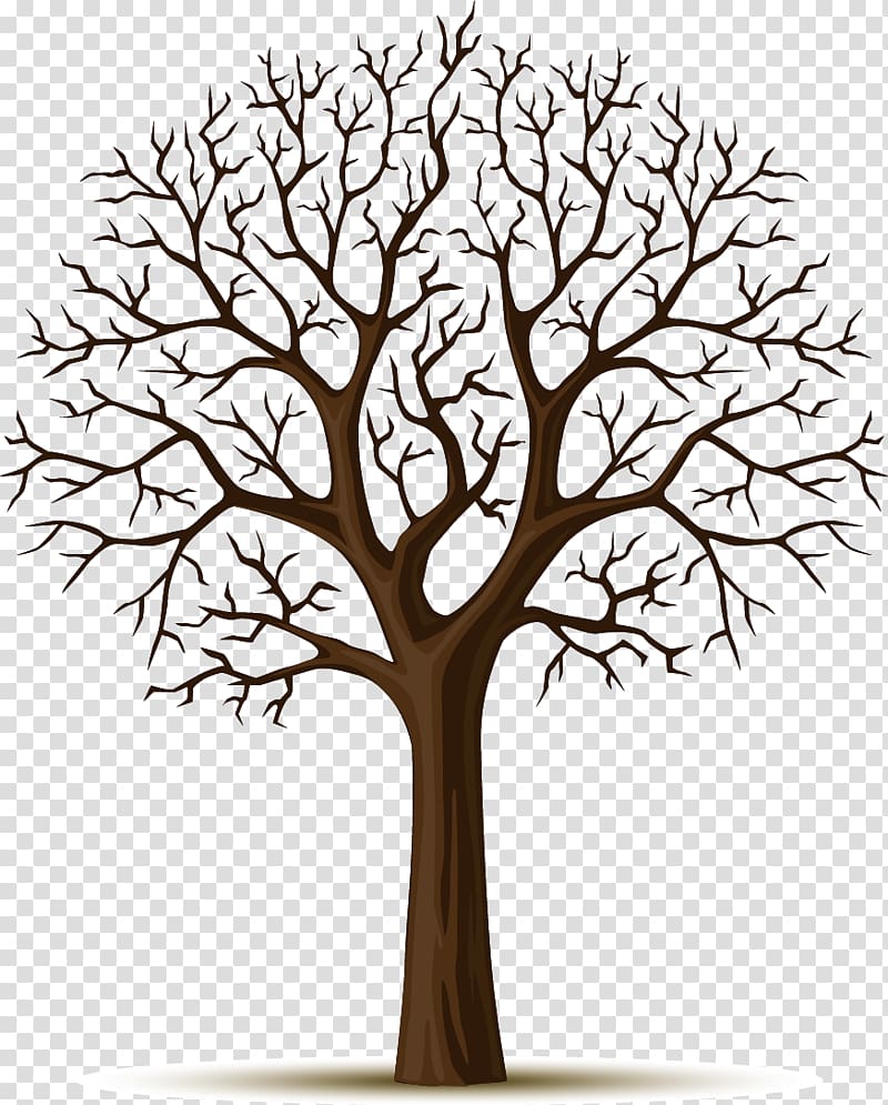 brown withered tree animated illustration, Wall decal Tree Sticker, Apple Tree transparent background PNG clipart