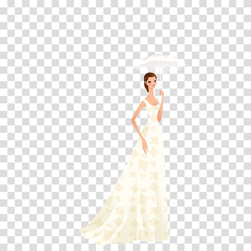 Bride White Gown Dress Wedding, elements woman wearing a wedding dress transparent background PNG clipart
