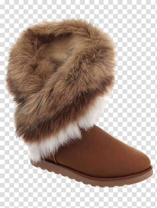 Snow boot Shoe Coat Fur, Fake Fur transparent background PNG clipart