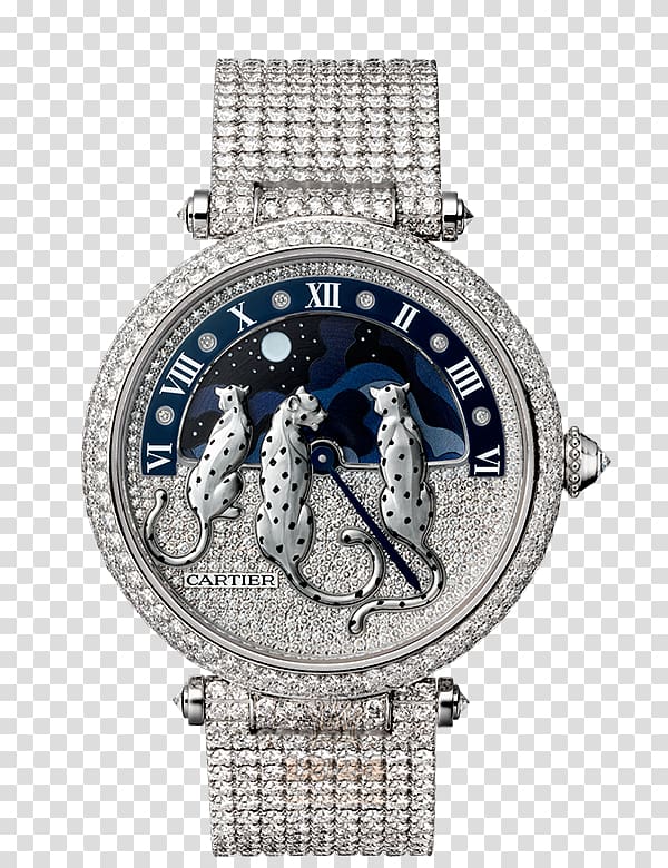 Watch Cartier Rolex Diamond Replica, watch transparent background PNG clipart