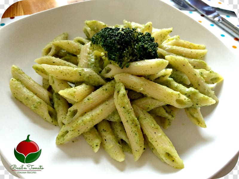 Penne Pesto Pasta salad Vegetarian cuisine, farfalle al pesto transparent background PNG clipart