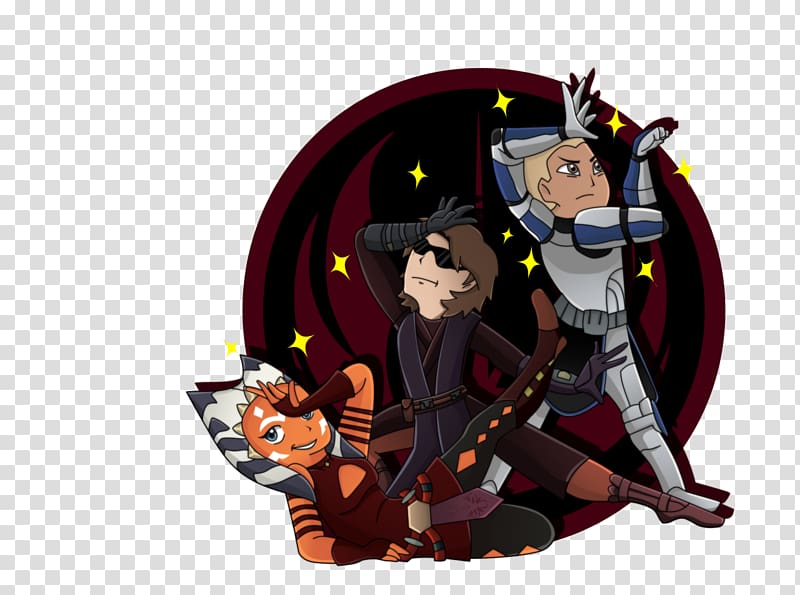 Animated cartoon Character Fiction, ahsoka and anakin transparent background PNG clipart