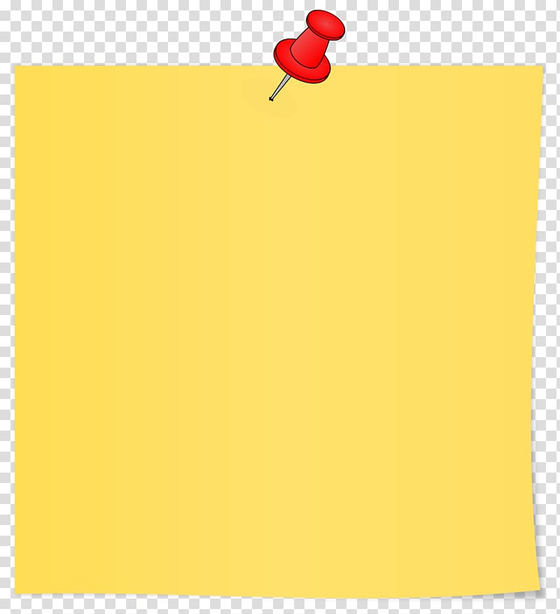 Paper Area Rectangle Yellow, sticky notes transparent background PNG clipart
