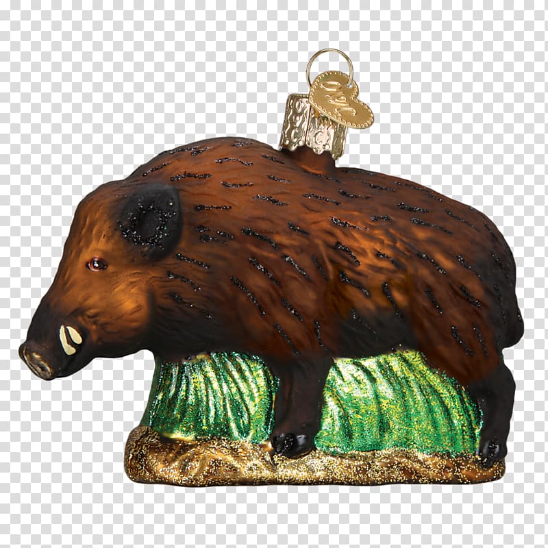 Wild boar Christmas ornament Tree Glass, boar transparent background PNG clipart