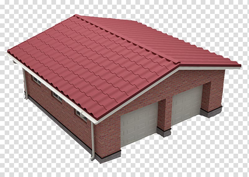House Brick Roof, Red brick house parking garage transparent background PNG clipart