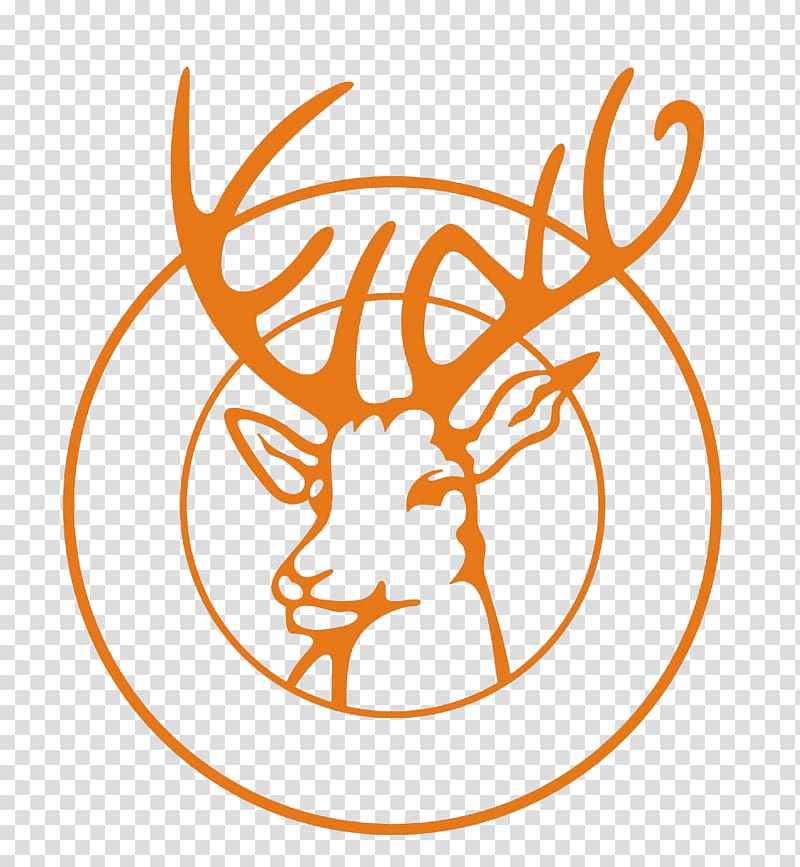 Inner Mongolia Luwang Cashmere Limited Company King Deer Cashmere wool Logo, Orange horned deer transparent background PNG clipart