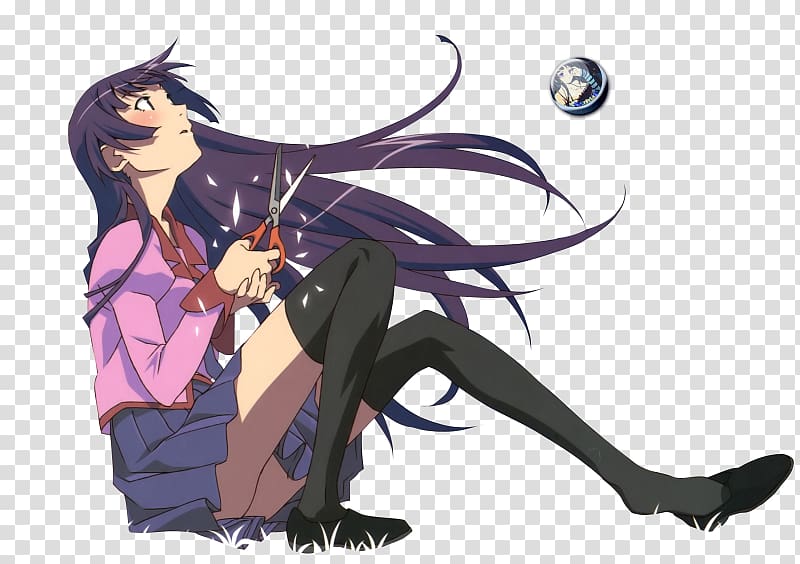 Hitagi Senjougahara Monogatari Series Desktop Anime Nisemonogatari, Anime transparent background PNG clipart