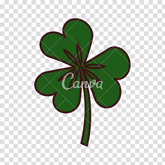 Four-leaf clover, st patrick's day transparent background PNG clipart