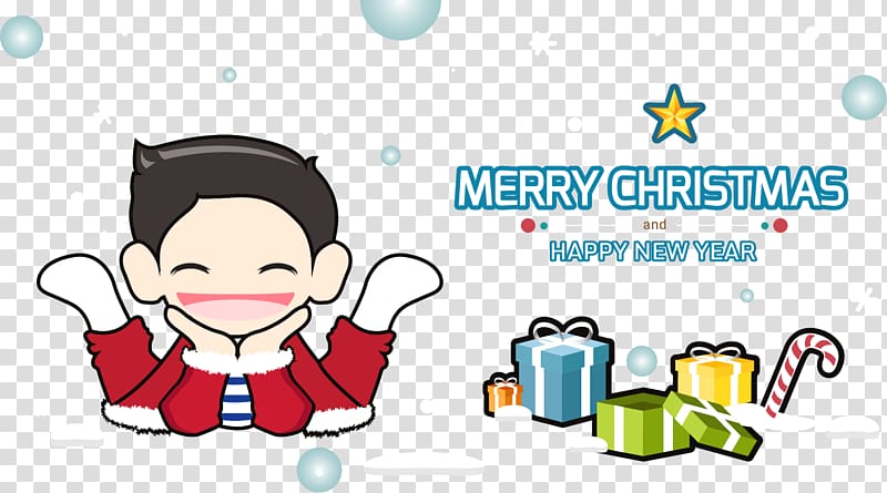 Christmas Illustration, Creative cute little boy transparent background PNG clipart
