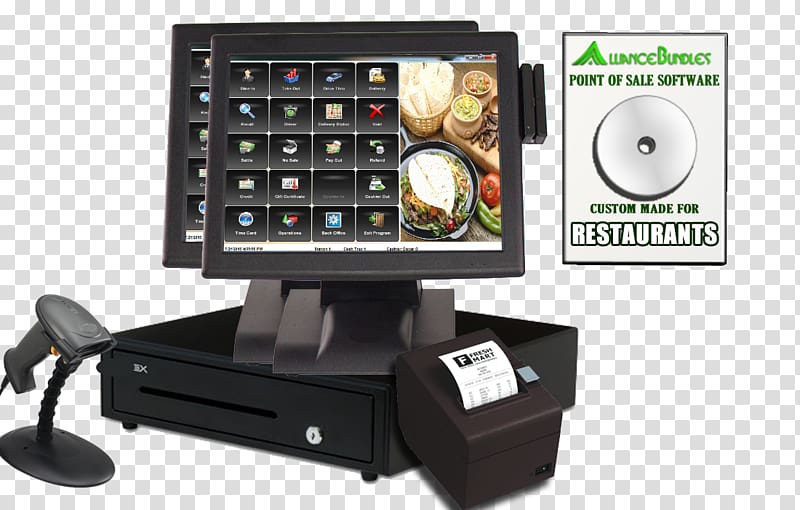 Point of sale display Cash register Retail Sales, Restaurant Menu Boards transparent background PNG clipart