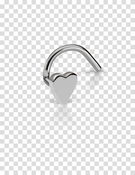 Body Jewellery Nose piercing Silver, silver transparent background PNG clipart