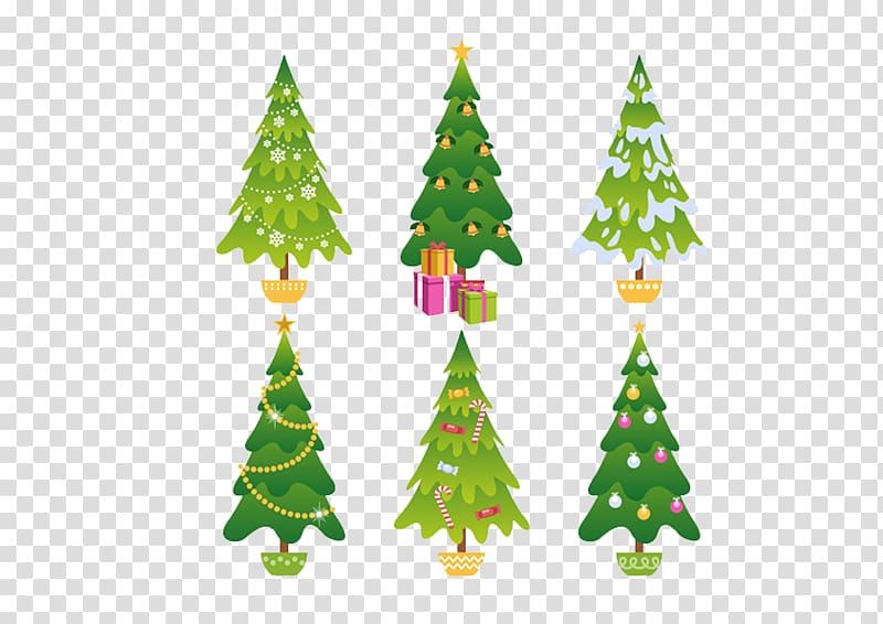 Christmas tree Cartoon Illustration, Creative Christmas tree diagram transparent background PNG clipart