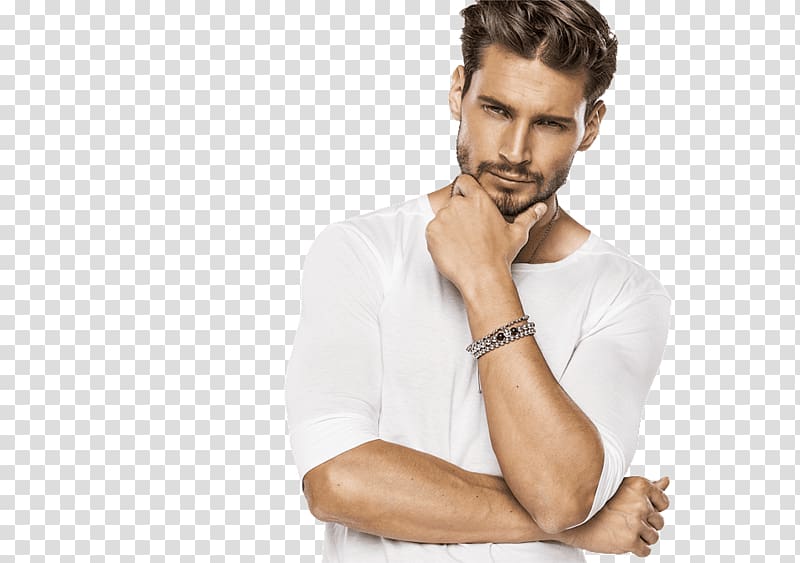 Model Hairstyle Male , thinking man transparent background PNG clipart