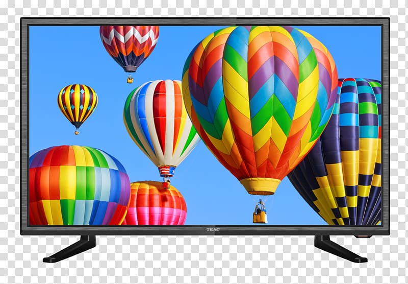 Television set LED-backlit LCD VCR/DVD combo 1080p, hot air ballon transparent background PNG clipart