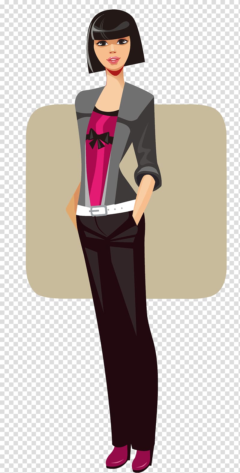Fashion Woman , White-collar business people transparent background PNG clipart