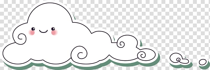 White Cloud, Cloud lines transparent background PNG clipart