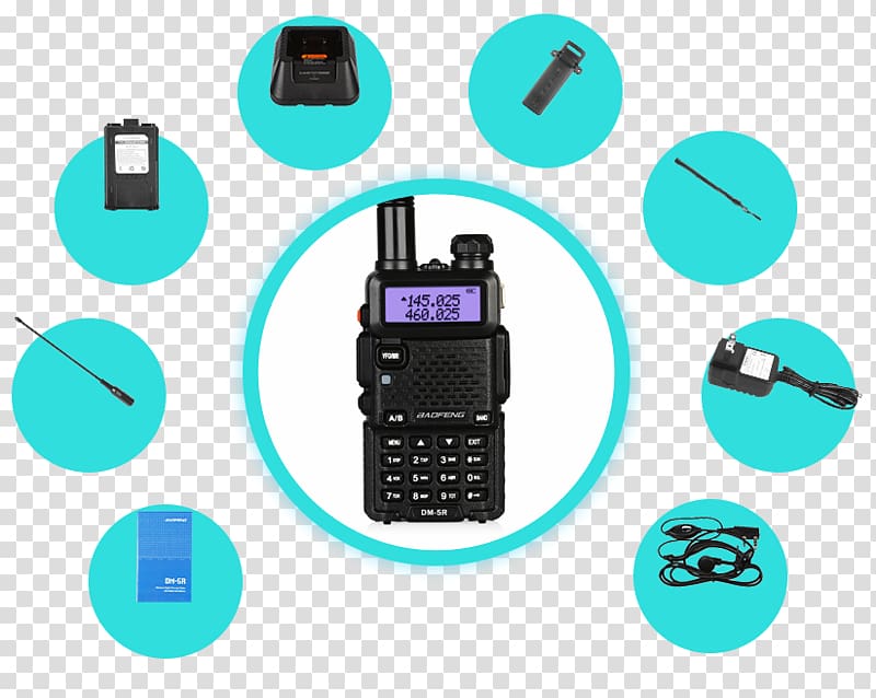 Baofeng DM-5R Two-way radio Walkie-talkie Electronics, biscuit packaging design templates transparent background PNG clipart