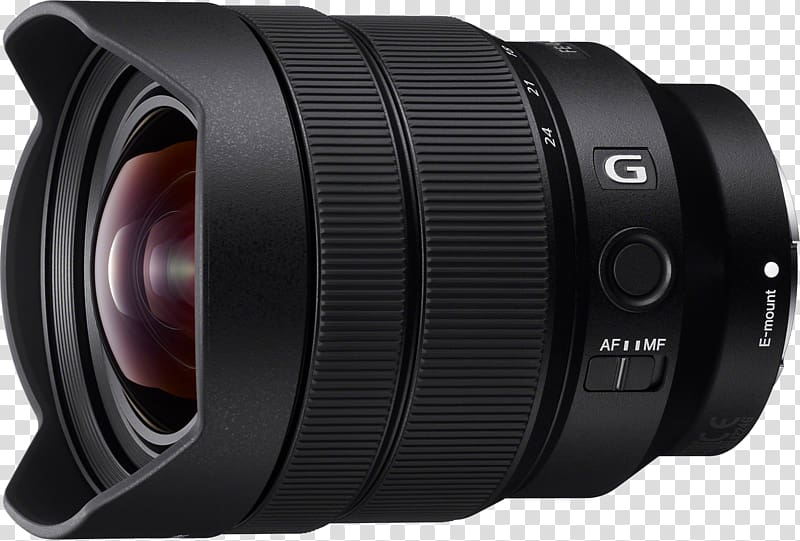 Sony FE 12-24mm f/4.0 G Zoom lens Camera lens Wide-angle lens Ultra wide angle lens, accelerated reading tests transparent background PNG clipart