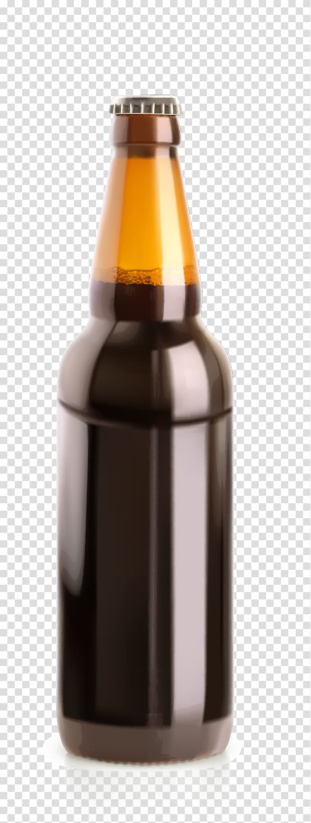 Beer Bottle Glass Illustration, Sesame oil bottles material transparent background PNG clipart
