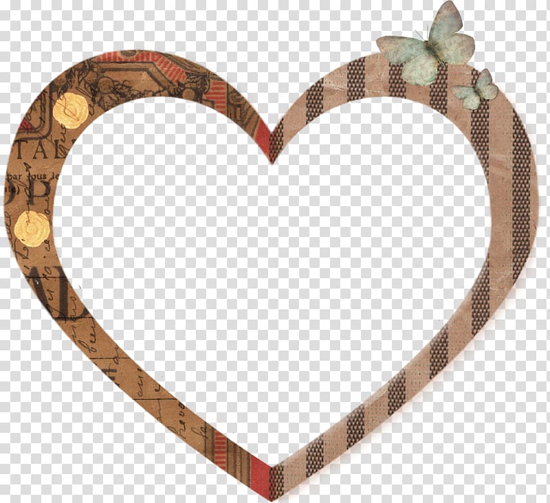 Brown Heart, mood frame transparent background PNG clipart