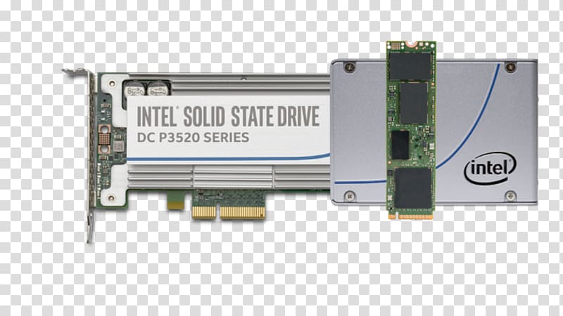 Intel PCI Express Solid-state drive NVM Express NAND-Flash, Solid-state Drive transparent background PNG clipart