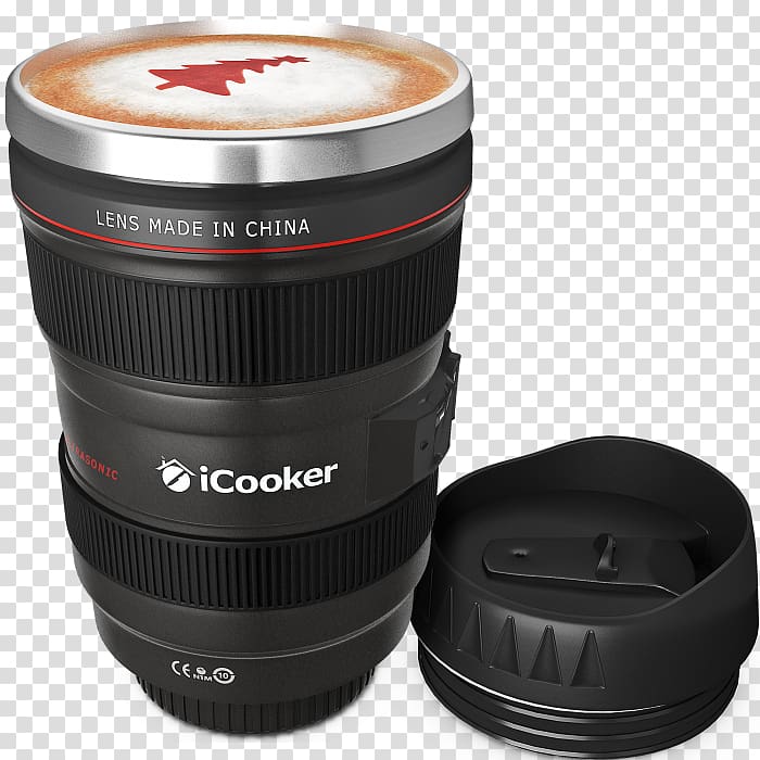 Camera lens Coffee cup Mug Thermoses, Metal Cup transparent background PNG clipart