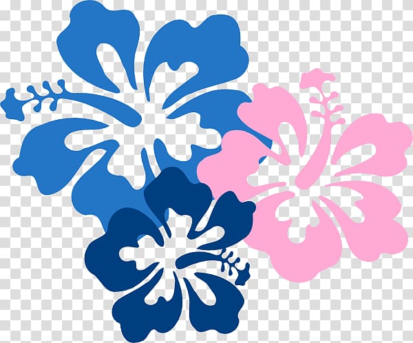 blue hawaiian flower clip art