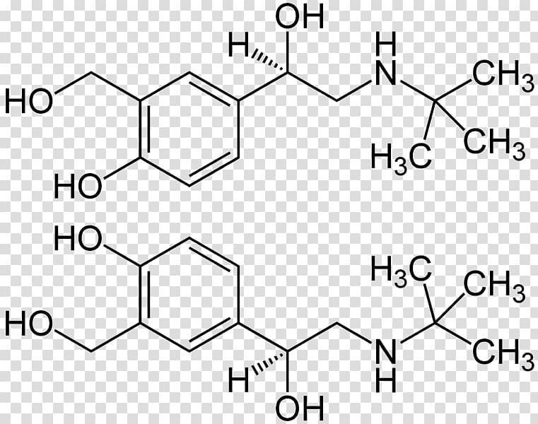 Albuterol Enantiomer Terbutaline Beta2-adrenergic agonist Pharmaceutical drug, formula transparent background PNG clipart