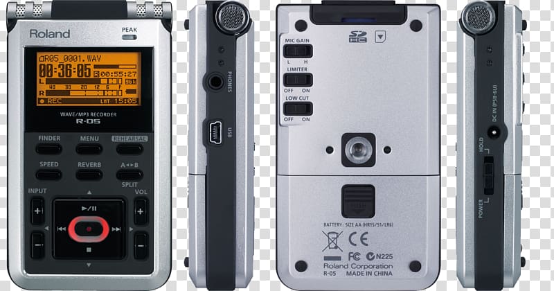 Edirol DR-05 Zoom H4n Handy Recorder Digital recording Sound Recording and Reproduction, others transparent background PNG clipart