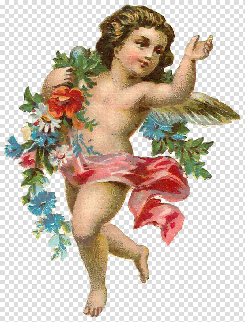 cherub illustration, Cherub Angel Paper Antique Cupid, hand-painted angel child transparent background PNG clipart