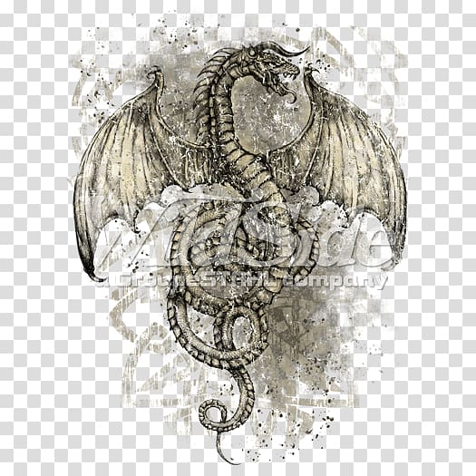 Visual arts White Sketch, dragon skull transparent background PNG clipart