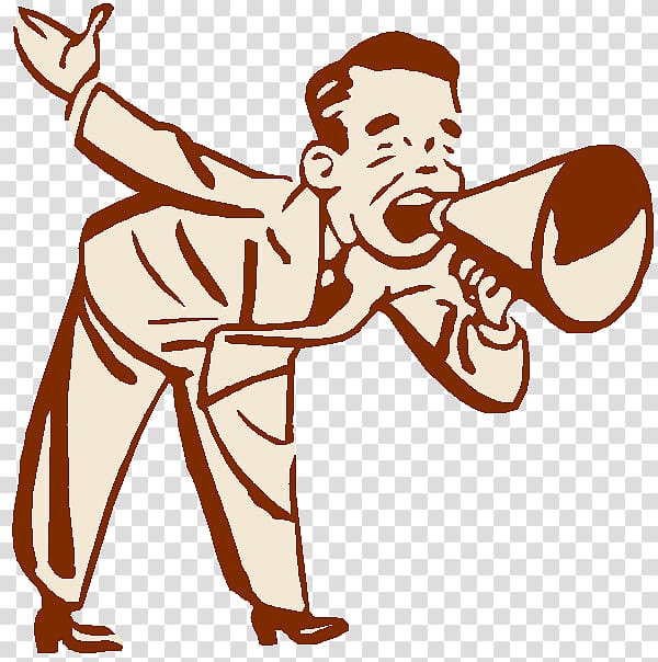 man shouting on a megaphone, , Announcement transparent background PNG clipart